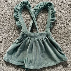 Carter’s Sage Green velvet Ruffled Strap Dress